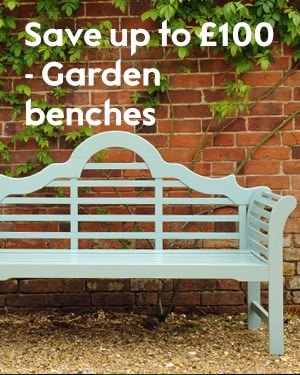 Save up to £100 - Garden benches