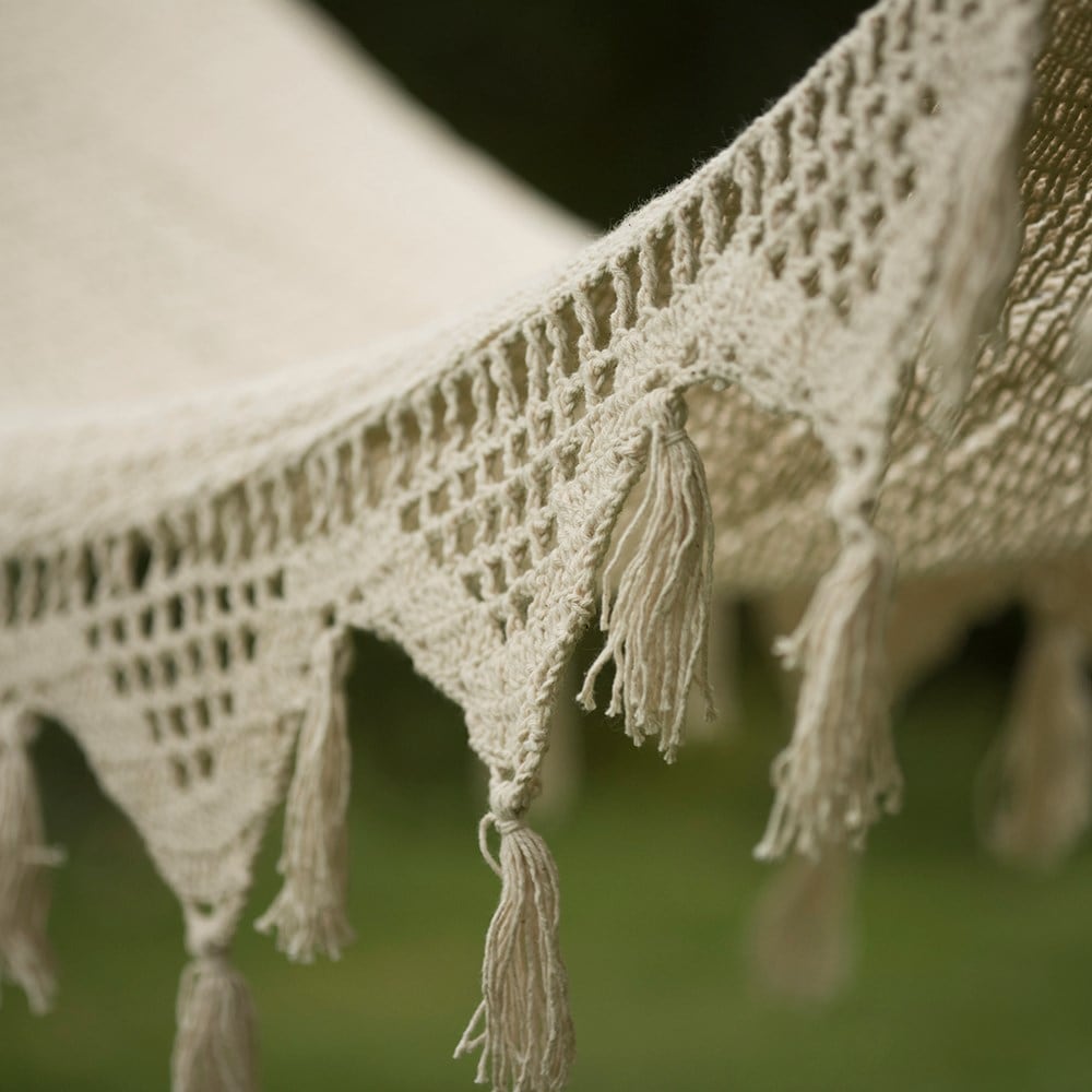 Woven string hammock