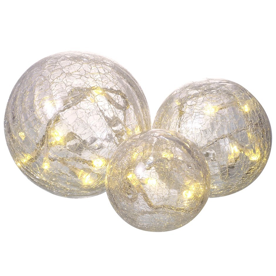 Buy Crackle ball decoration set of 3