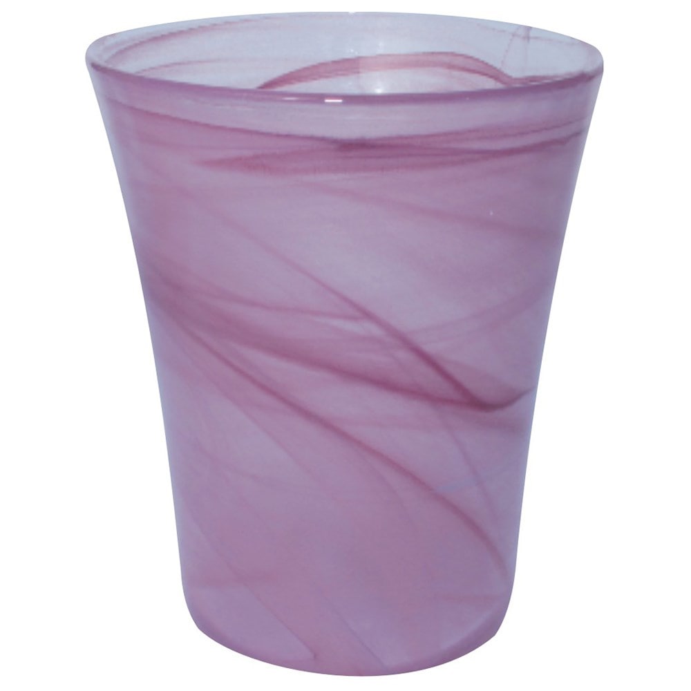 Recycled glass flared orchid pot - pink