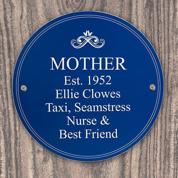 Personalised heritage plaque