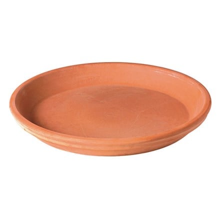 Water-resistant Italian terracotta saucer