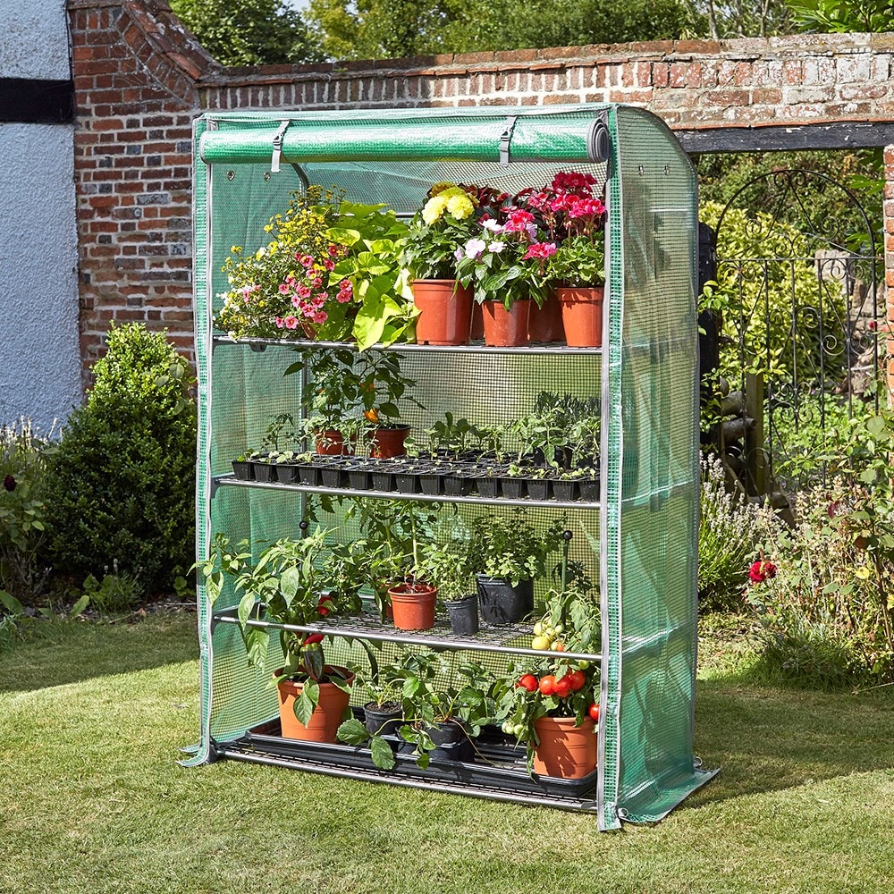 Wide 4 tier growhouse with cover