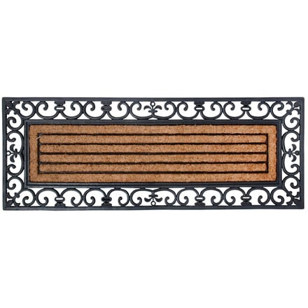 Large rubber & coir doormat