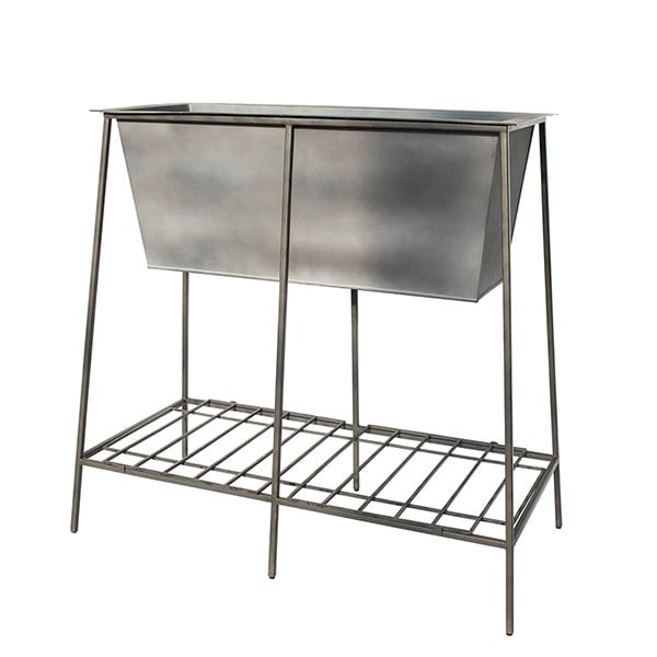 Trough stand with shelf - long