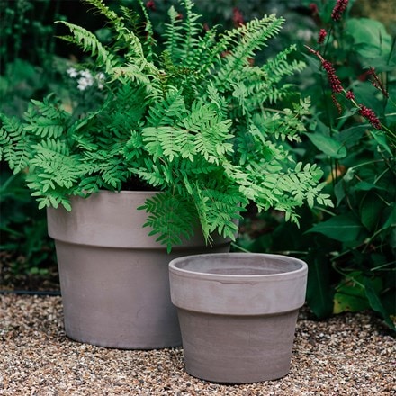 Perfetto grey Italian terracotta planter