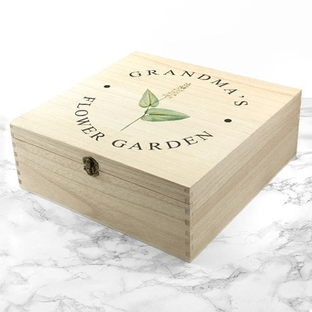 Personalised flower gardener's accessories box