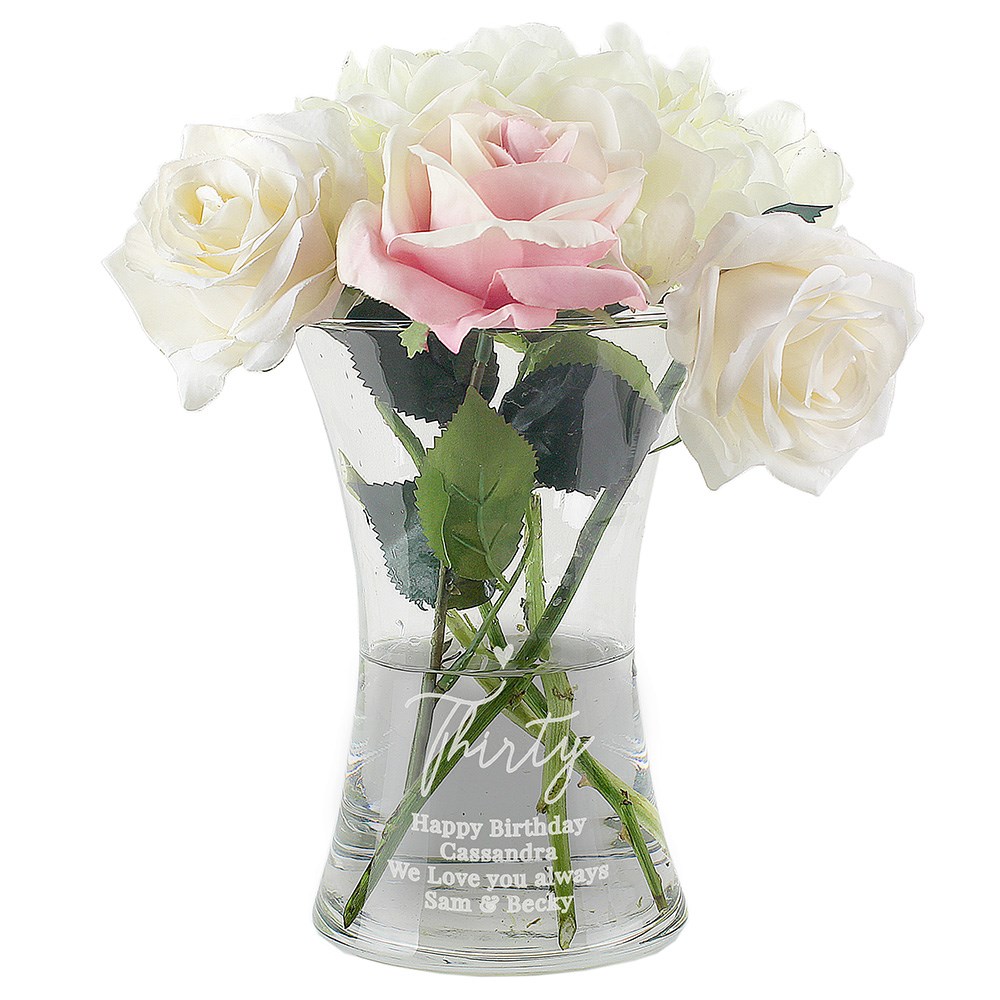 Personalised glass vase