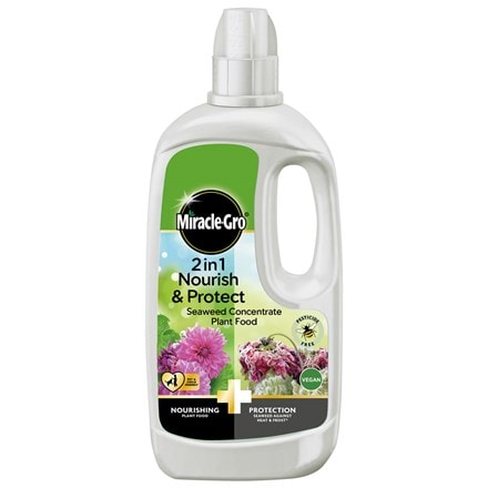 Miracle gro 2 in 1 nourish and protect seaweed plant food - 800ml