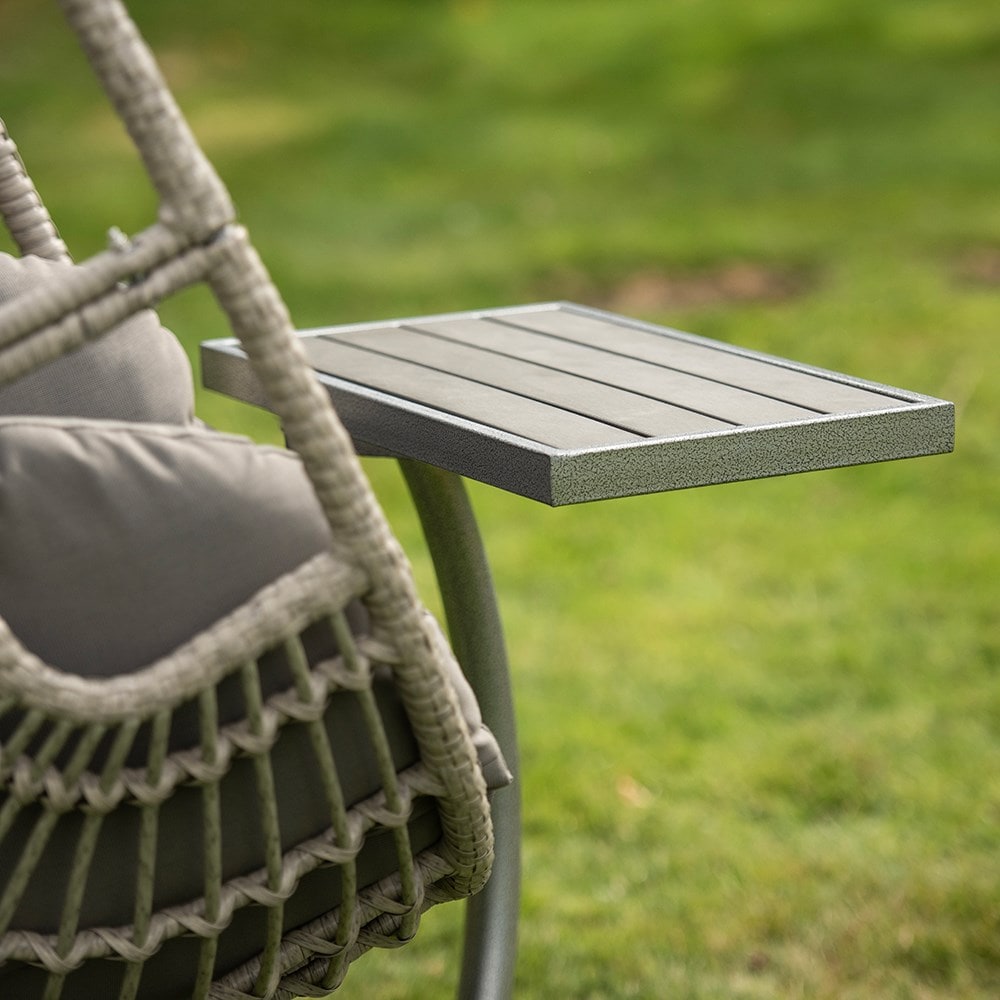 Hanging chair side table