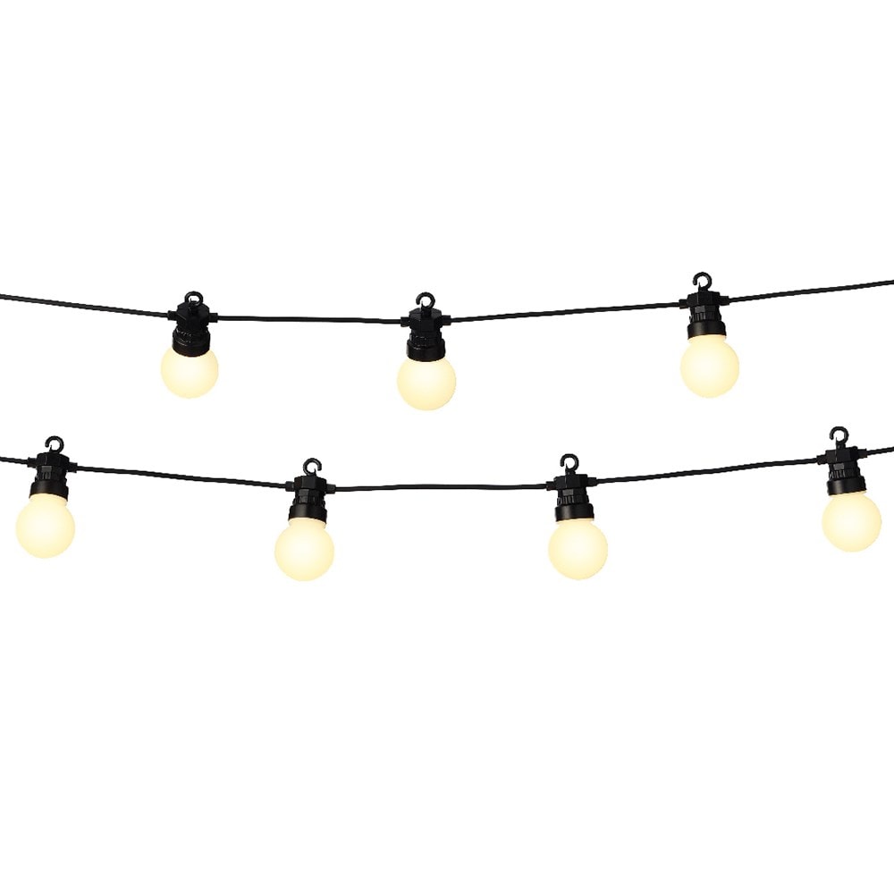 Warm white opaque bulb string lights