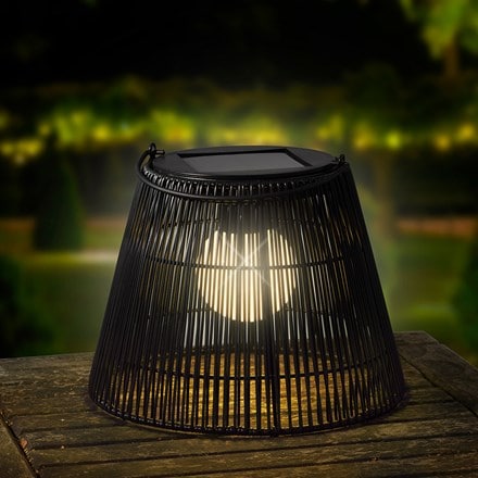 Solar string lantern black