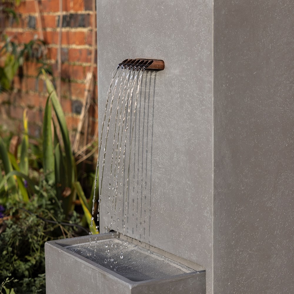 Planter topped water feature