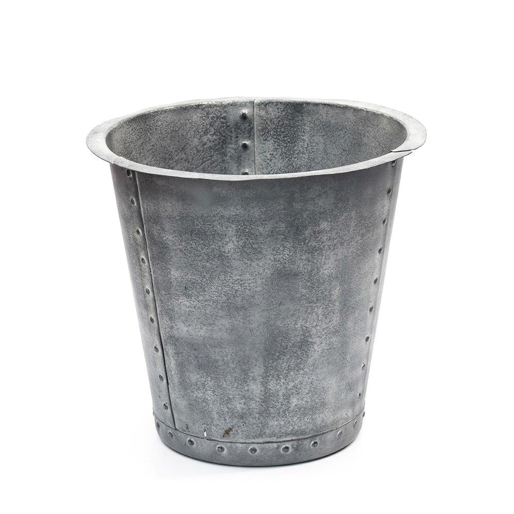 Buy Riveted Galvanised Metal Pot Aged Zinc Delivery By Waitrose Garden