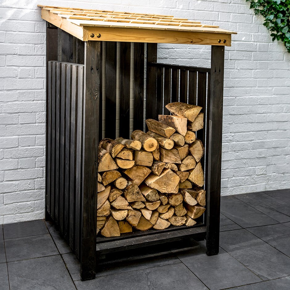 Log store - black - spruce