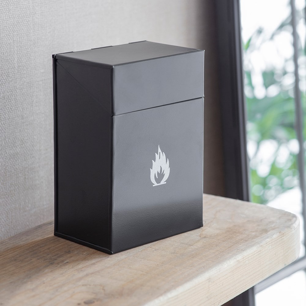 Firelighter box in carbon - steel