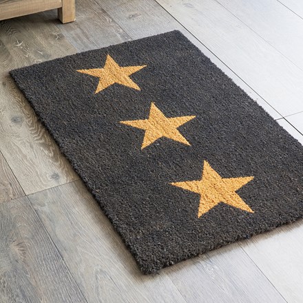 Star doormat charcoal - large