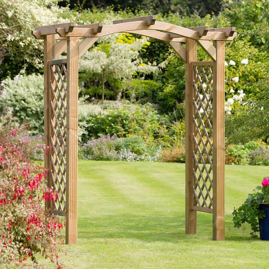 Lattice large wooden trellis garden arch
