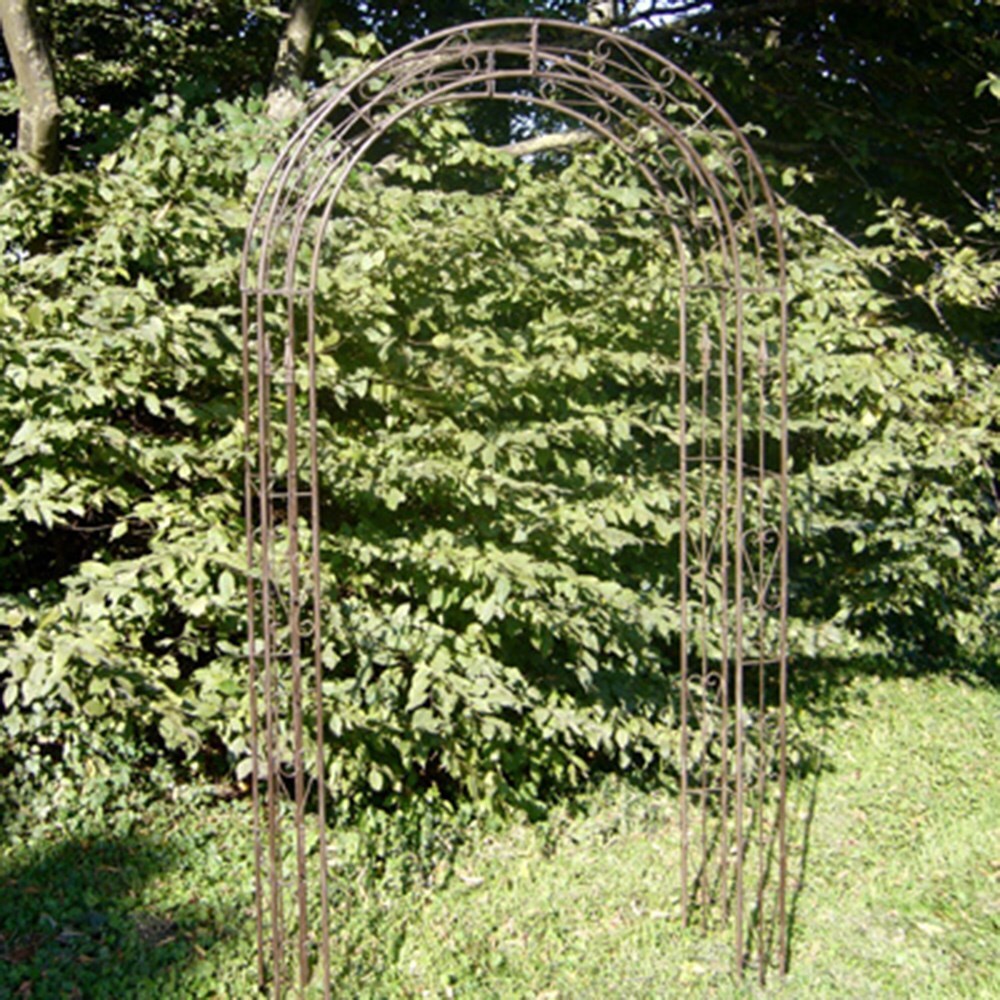 Rustic metal garden arch -  rust