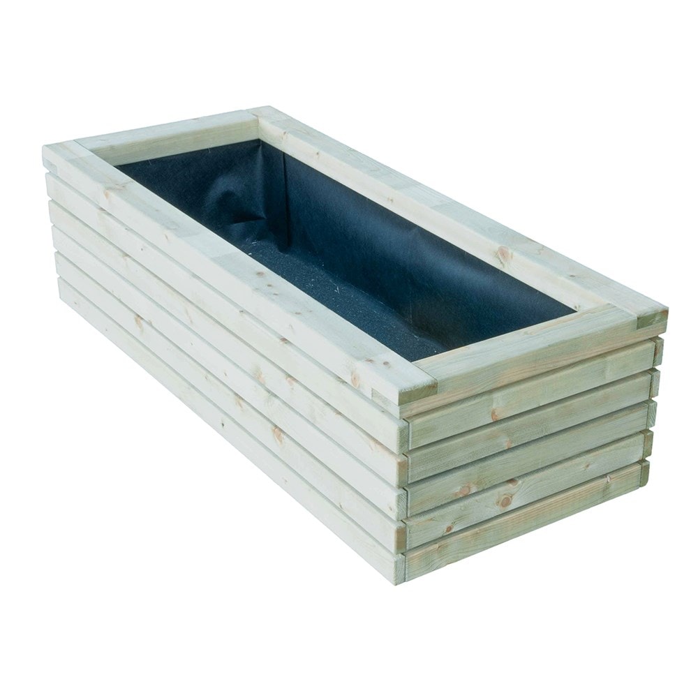 Slatted rectangular planter - FSC timber