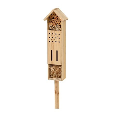 Insect hotel with stake