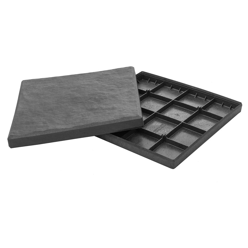 Recycled square stepping stone - graphite