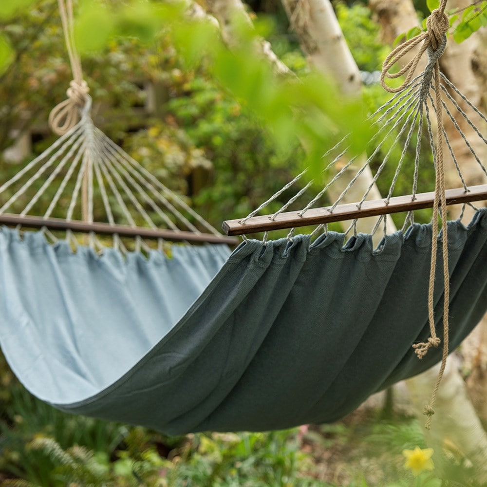 Swing hammock with bars - chambray