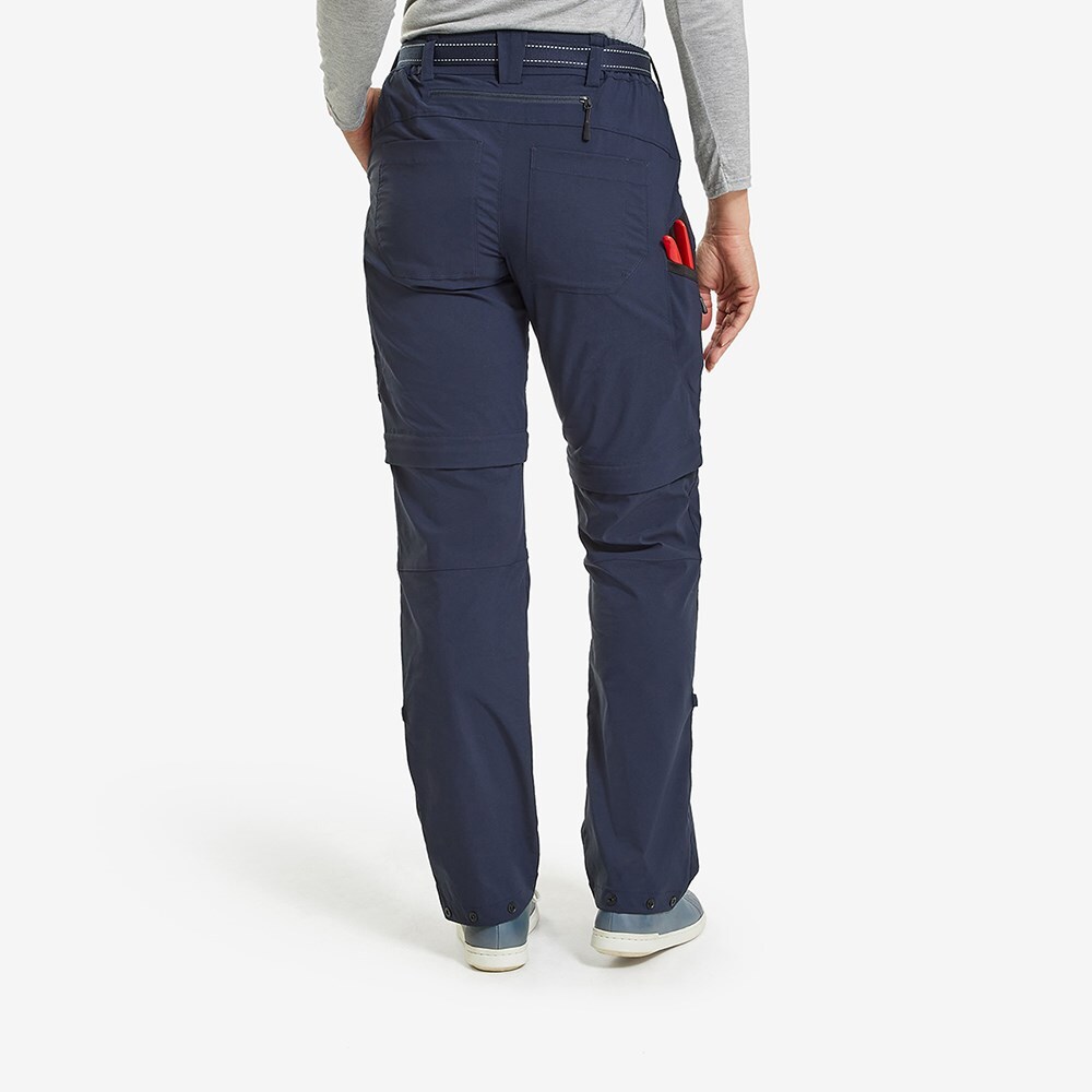 Genus women's summer zip-off gardening trousers dark navy - regular