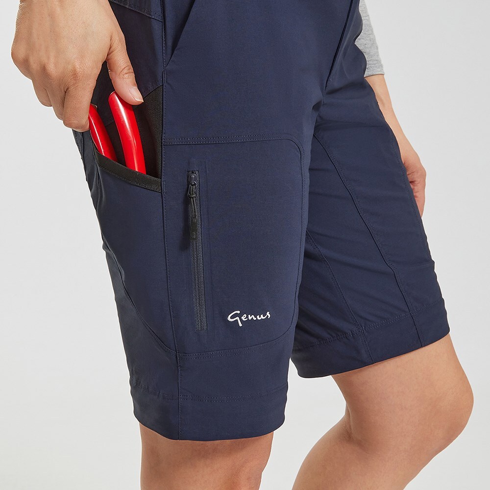Genus women's summer zip-off gardening trousers dark navy - regular