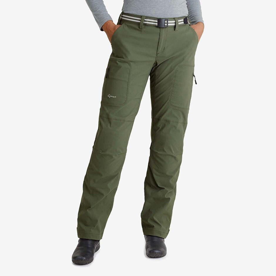 Genus women's 3-season gardening trousers dusky green - long
