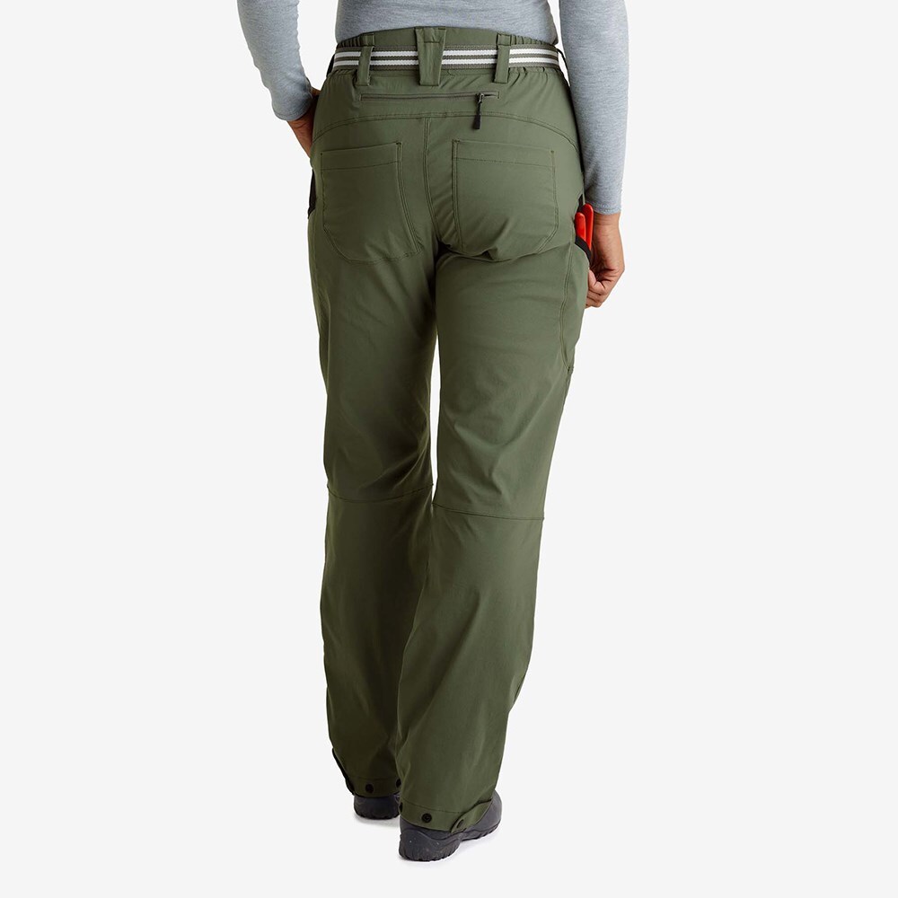 Genus women's 3-season gardening trousers dusky green - long
