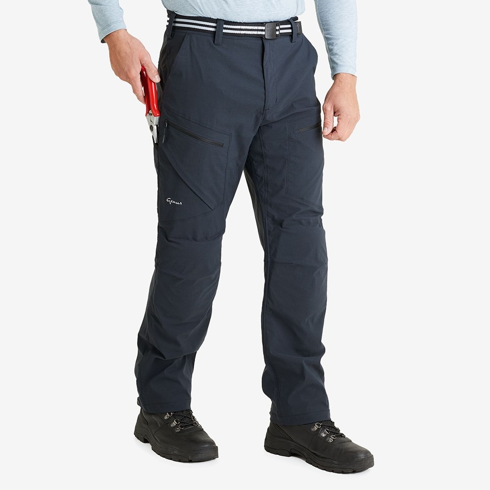 Genus men's 3-season gardening trousers midnight blue - extra long