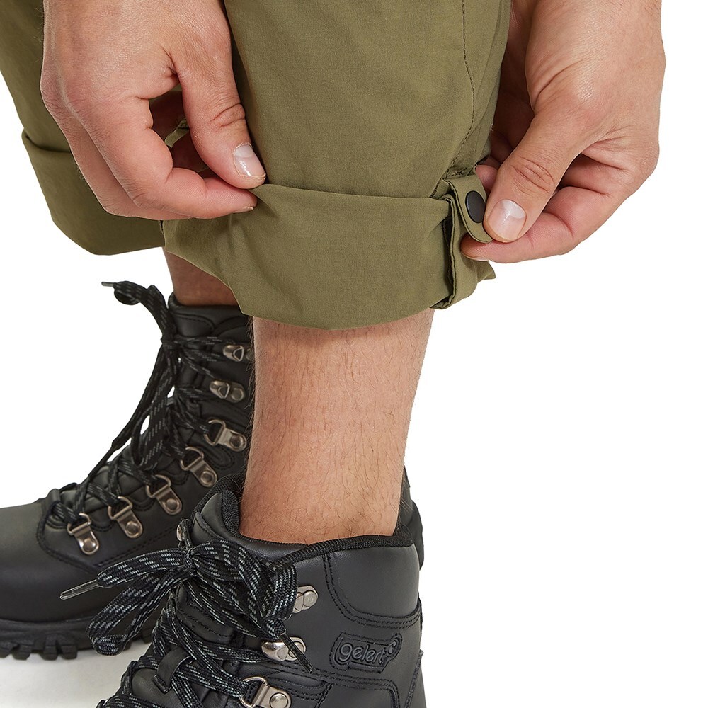 Genus men's summer zip-off gardening trousers burnt olive - regular