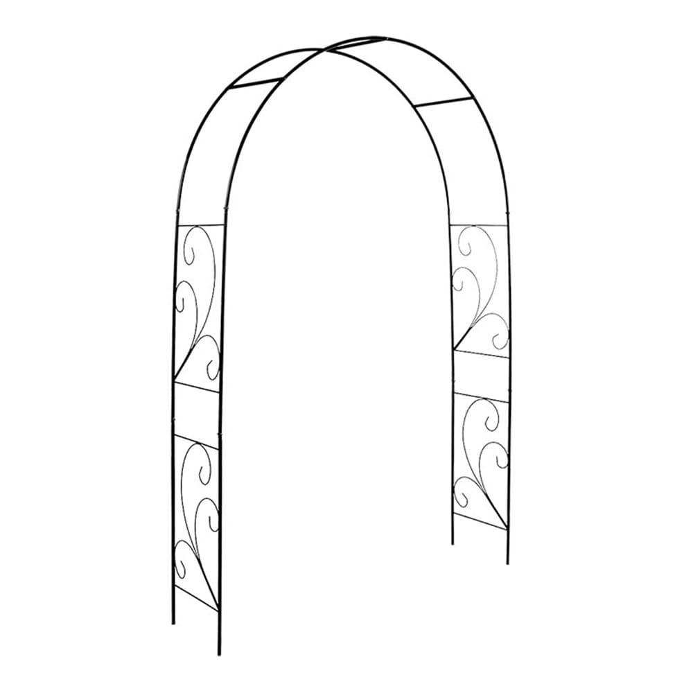Simple black scroll arch