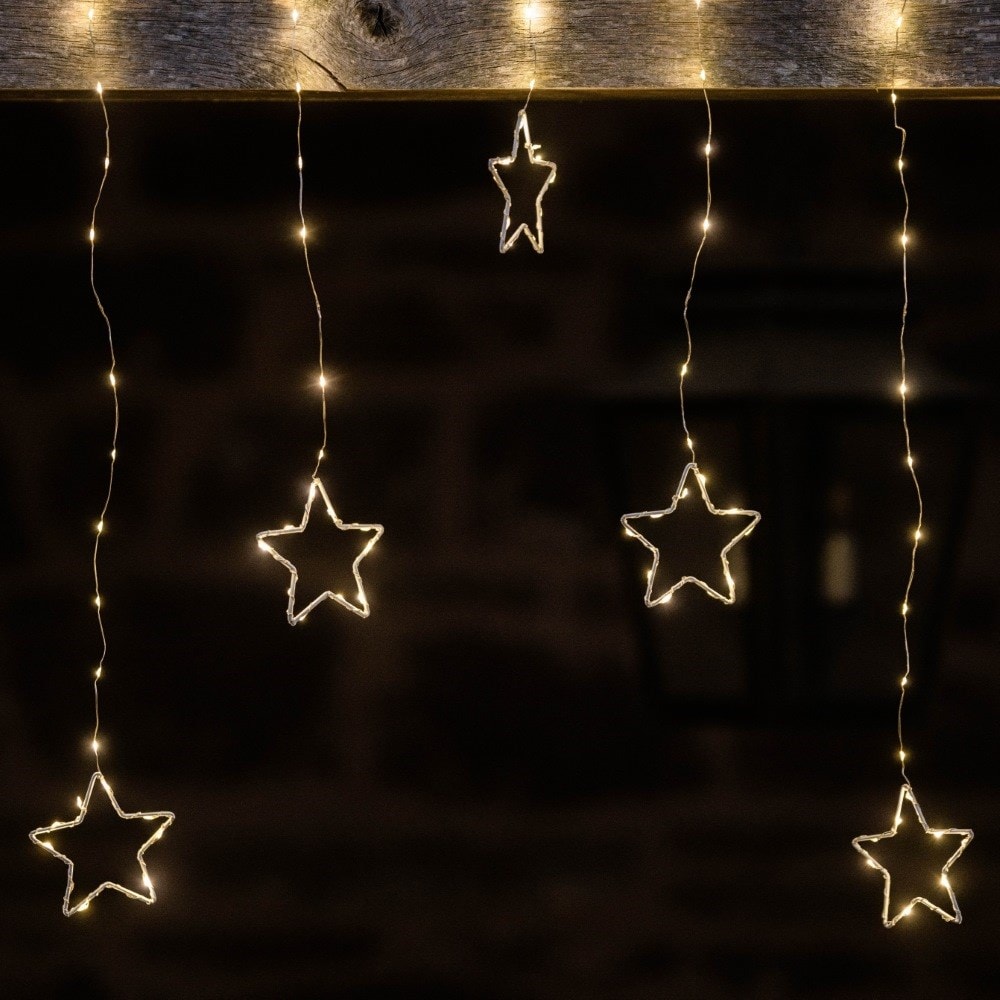 Indoor/outdoor star curtain lights