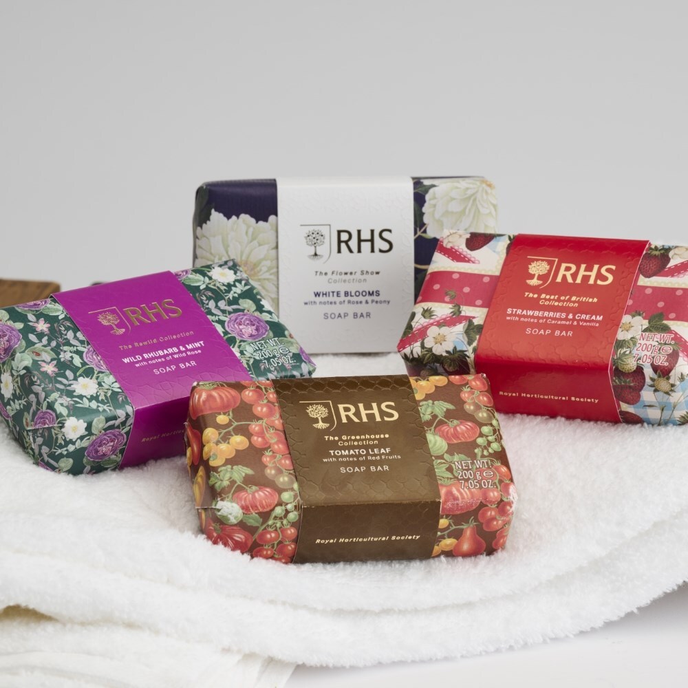 RHS Rhubarb & mint soap bar RHS Rhubarb & mint soap bar
