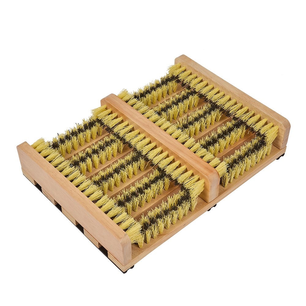 Wood and bristle boot brush Wood and bristle boot brush