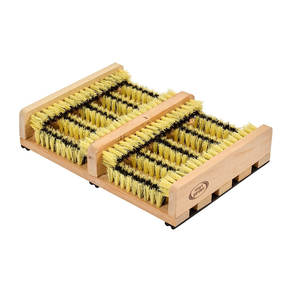 Wood and bristle boot brush Wood and bristle boot brush