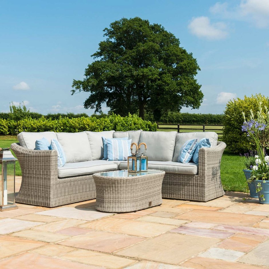 Oxford Small Rattan Corner Sofa Set