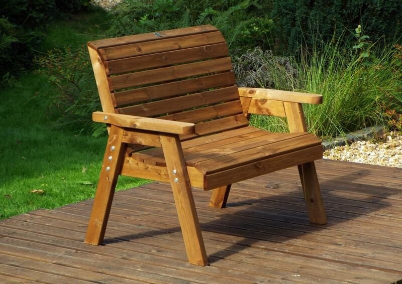 Traditional Two Seater Wooden Bench