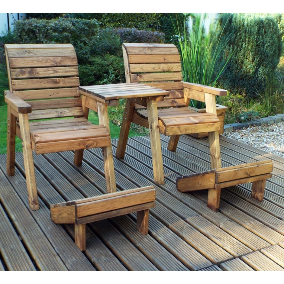 Deluxe Lounger Set Straight & Footstools