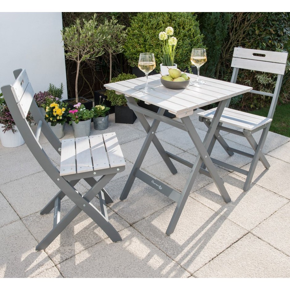 Florenity Grigio Wooden Bistro Set