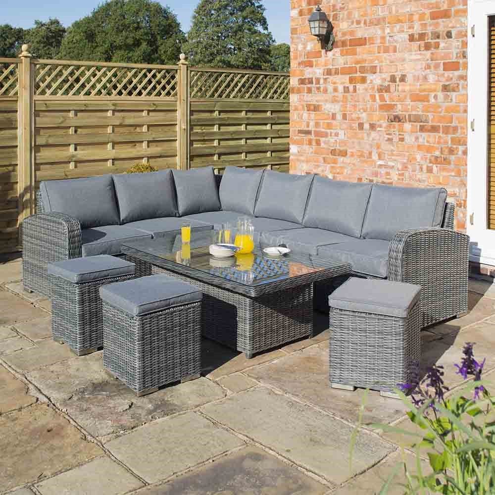 Thornbury Grey Weave Corner Dining Set