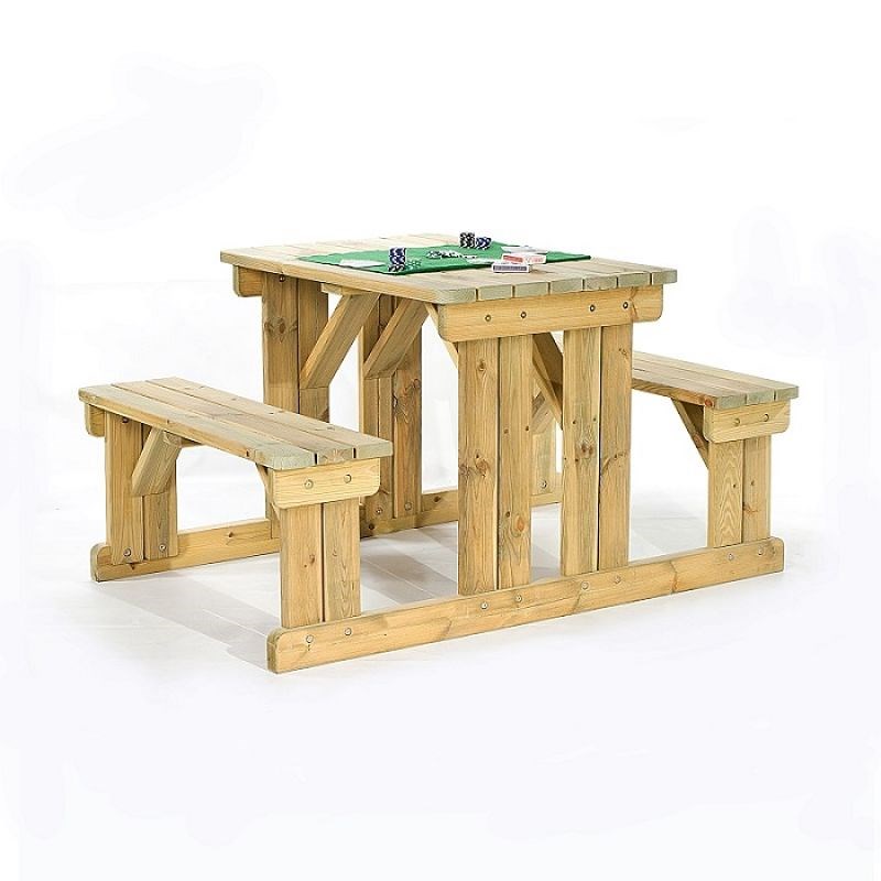 Guernsey 4 Seater Easy Access Walk-in Wooden Picnic Table