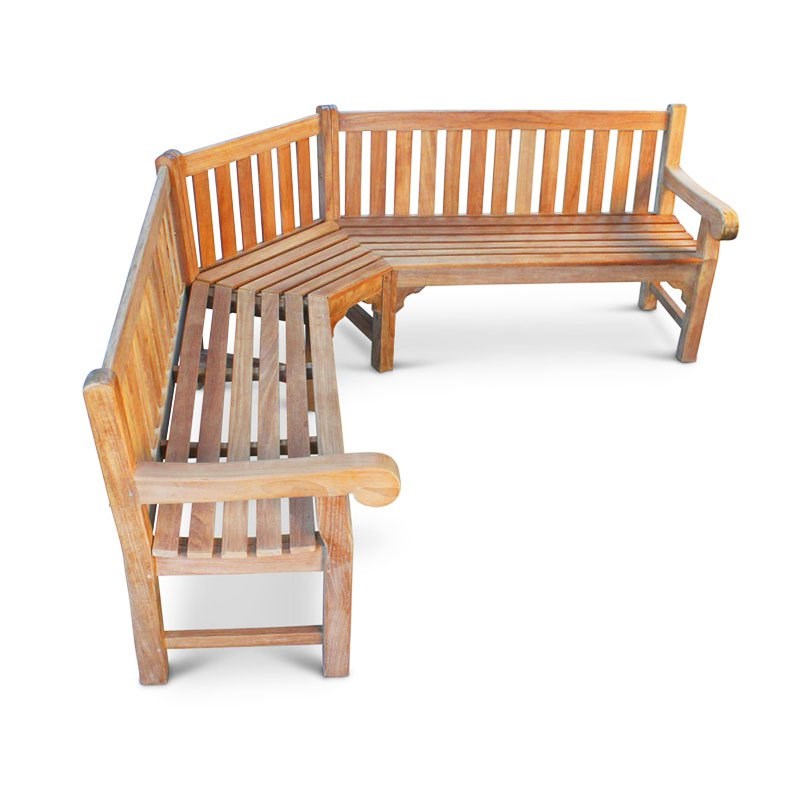 212cm Queensbury Wooden Corner Bench