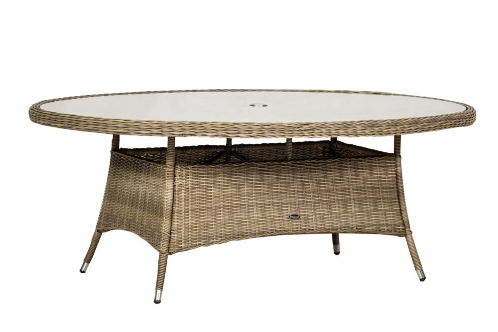 Wentworth 6 Seater Imperial Rattan Ellipse Dining Set