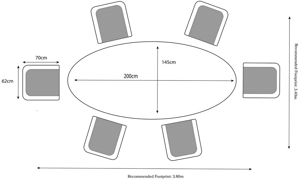 Wentworth 6 Seater Imperial Rattan Ellipse Dining Set