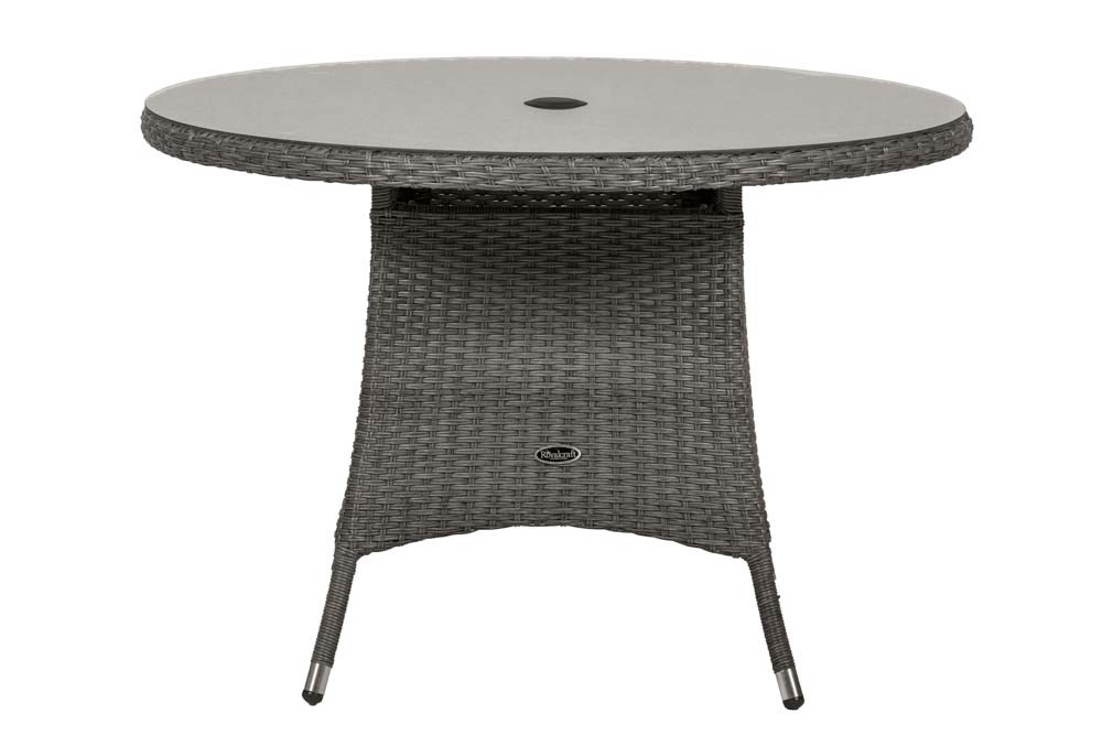 Paris 4 Seater Rattan Dining Set | 110cm Table with 4 Carver Chairs and Cushions