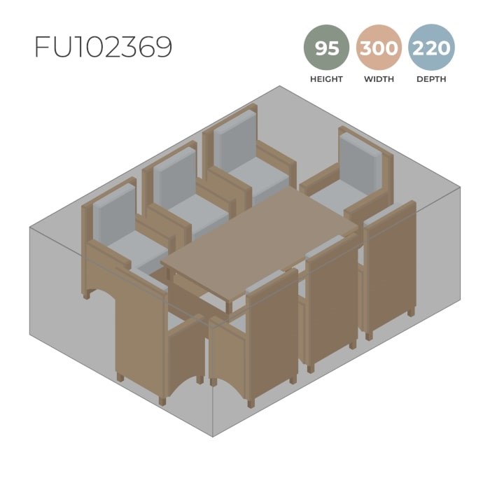 Large Rectangular Dining Set Furniture Cover