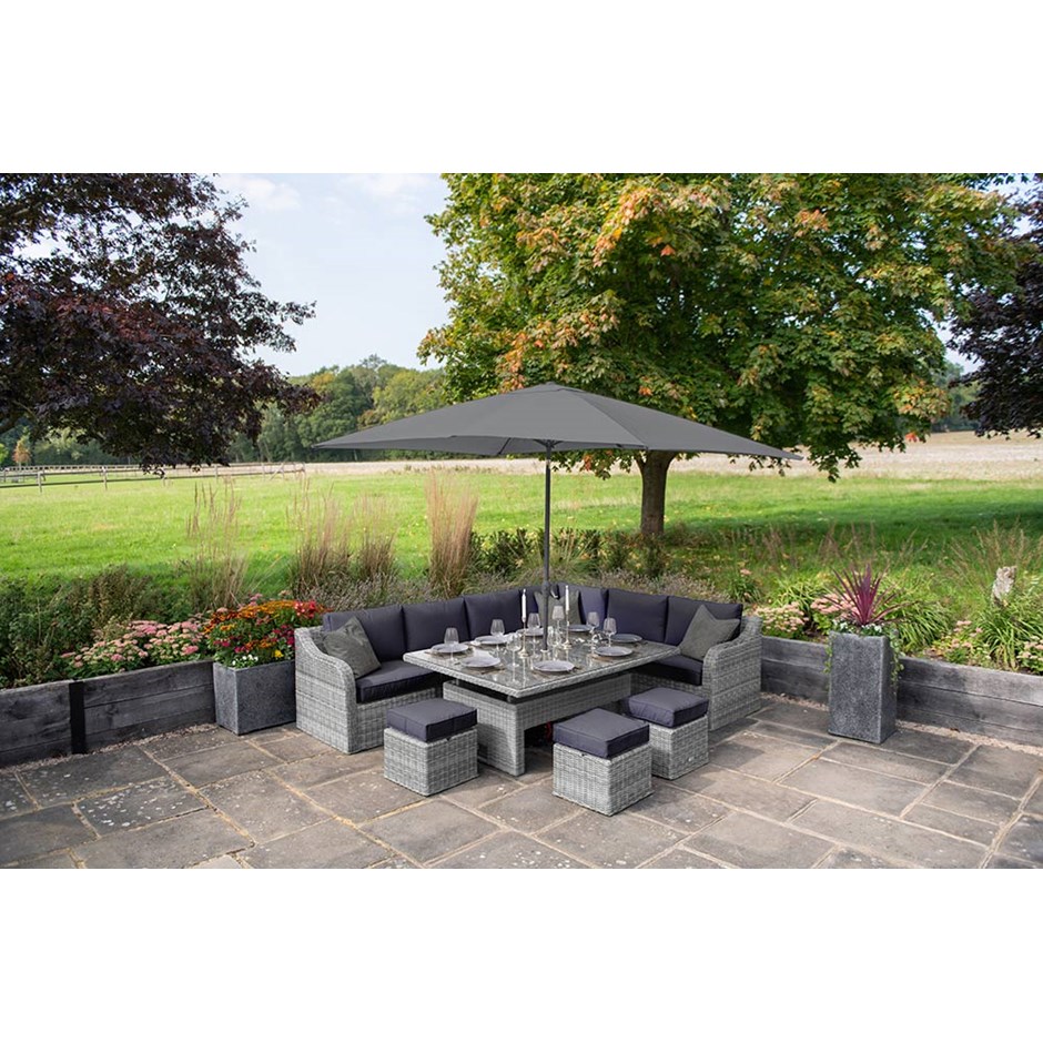 Luxury Rattan Corner Sofa Set With Coffee Table